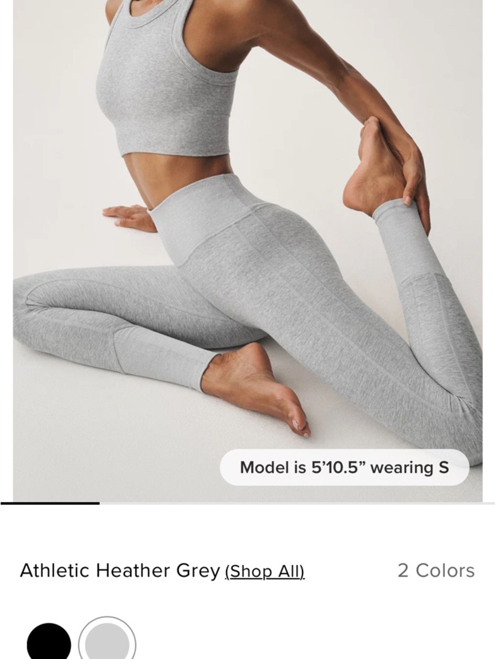 ALO Yoga Light Heather Gray Seamless bottoms - size M